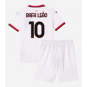 Billiga AC Milan Rafael Leao #10 Bortatröja Barn 2024-25 Kortärmad (+ Korta byxor)